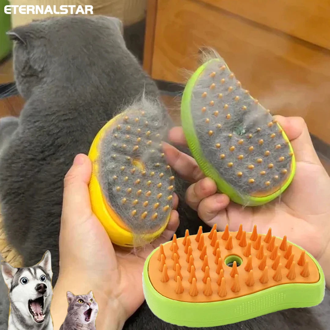 Revolutionary 3-in-1 Cat and Dog Steam Brush: Electric Sprayer for Grooming, Shedding, and Relaxing Massage