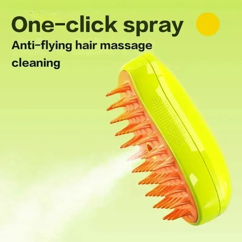 Revolutionary 3-in-1 Cat and Dog Steam Brush: Electric Sprayer for Grooming, Shedding, and Relaxing Massage