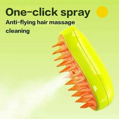 Revolutionary 3-in-1 Cat and Dog Steam Brush: Electric Sprayer for Grooming, Shedding, and Relaxing Massage