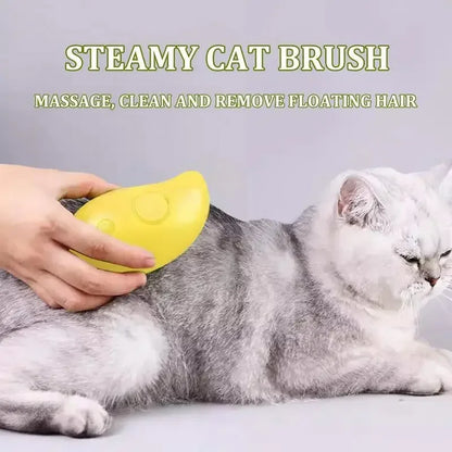 Revolutionary 3-in-1 Cat and Dog Steam Brush: Electric Sprayer for Grooming, Shedding, and Relaxing Massage