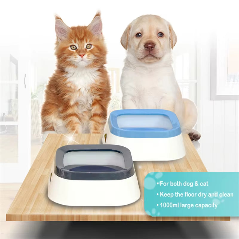 Revolutionary Anti-Splash Dog Water Bowl - 1L Spill-Free Drinking Solution for Happy Pets